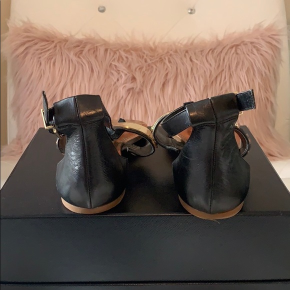 NWOT Gianni Bini T-Strap Cheetah Print Gold Bar Sa - Picture 5 of 8